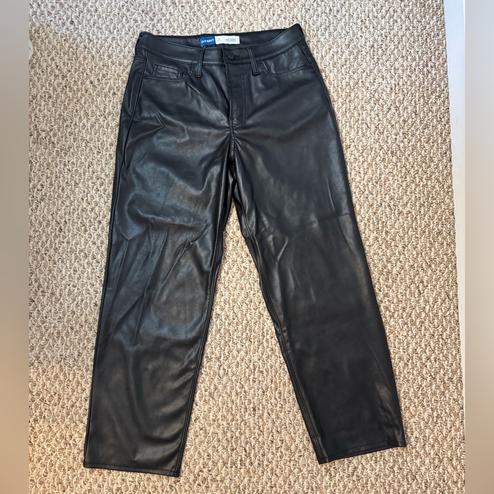 🔖NWOT! Old Navy OG Loose Leather Pants | Size 10P